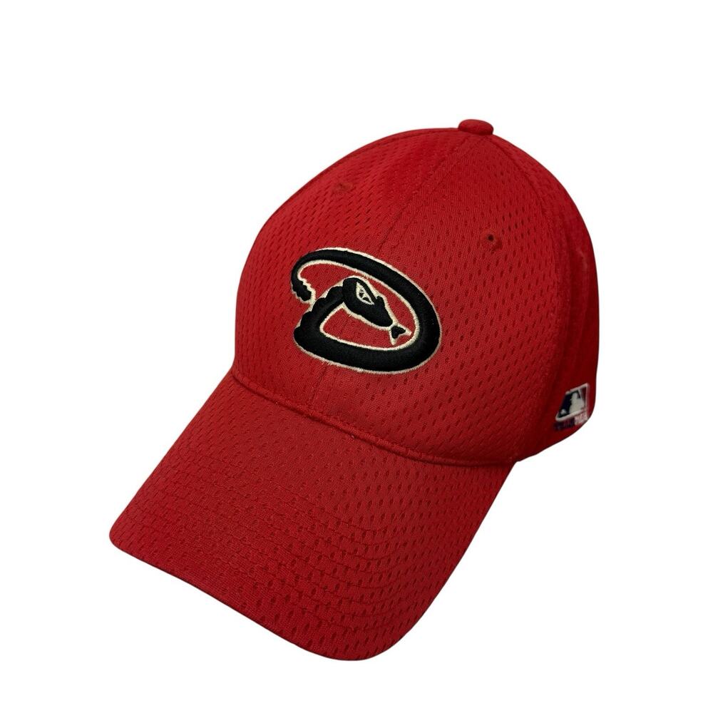 MLB Red Diamondbacks Mesh Baseball Cap with Black Logo